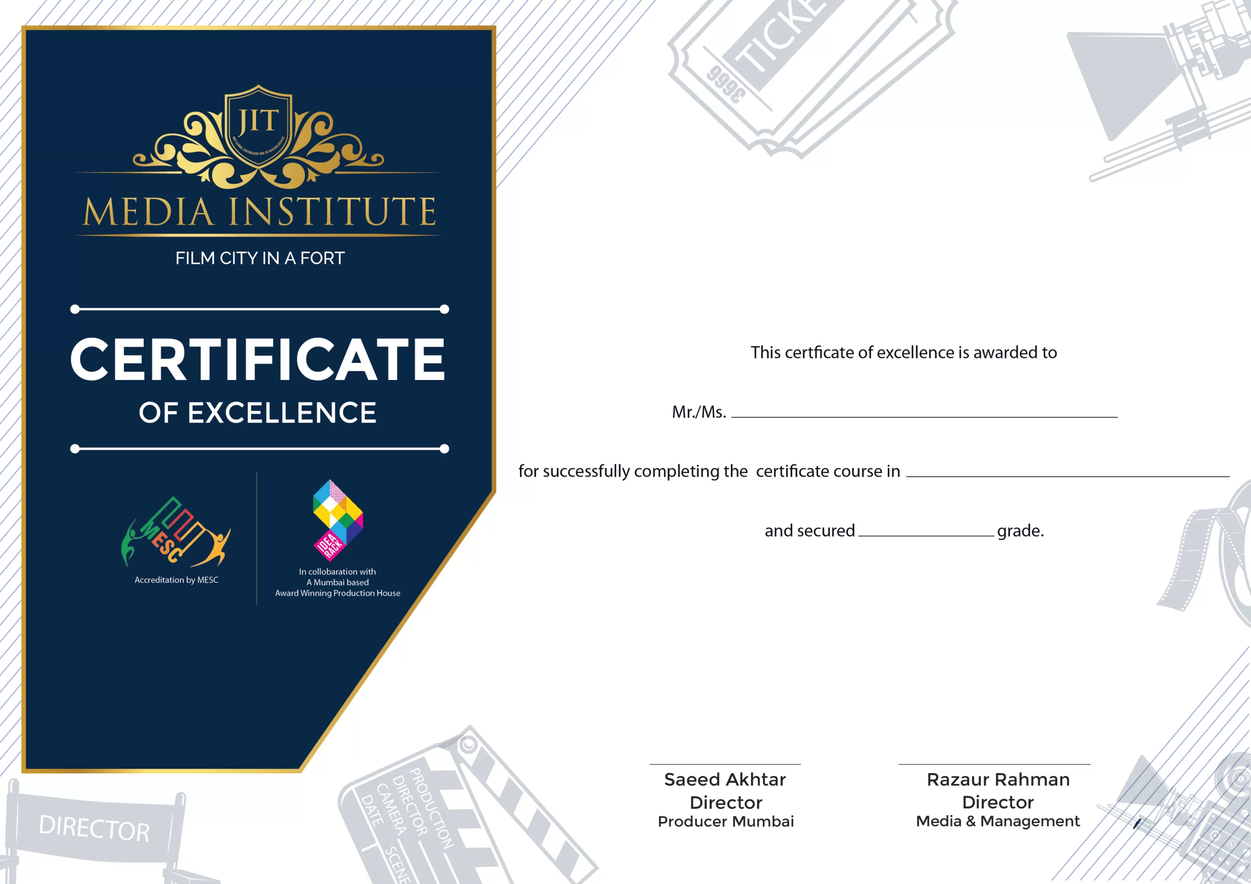 certificate in media - jit media institute